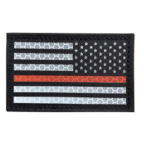 Picture of Haike Outdoor Spot Laser Cut American Ir Reflective Tactical Morale Badge Reflective Velcro Strip Flag