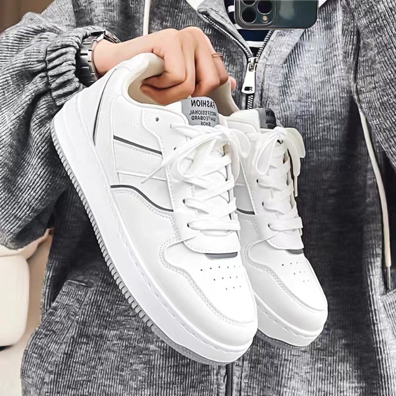 White shoes men's summer breathable trendy all-match white shoes high-grade white sneakers sports casual men's shoes summer