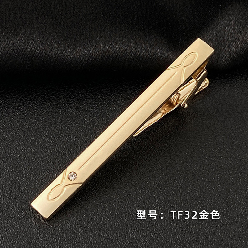 Picture of Men's Tie Clip Manufacturer Direct Sales Yiwu Cross-Border Business Metal Tie Clip Tieclips Bow Tie Business Style