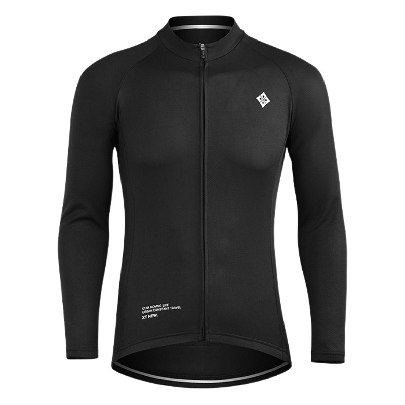 Moisture-wicking cycling clothing men's thin long-sleeved cycling clothing spring and summer racing clothing cycling clothing solid color long top