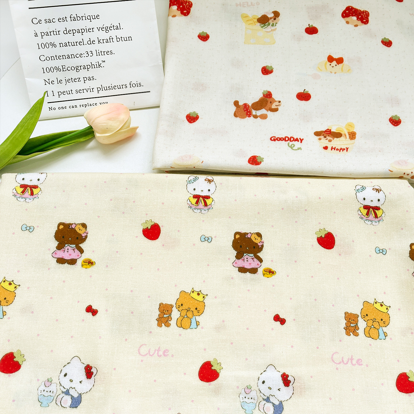 Bamboo Fiber Gauze Polka Dot Animal Baby Summer Anti-Mosquito Pants Clothing Home Clothes Saliva Towel Bath Towel Fabric