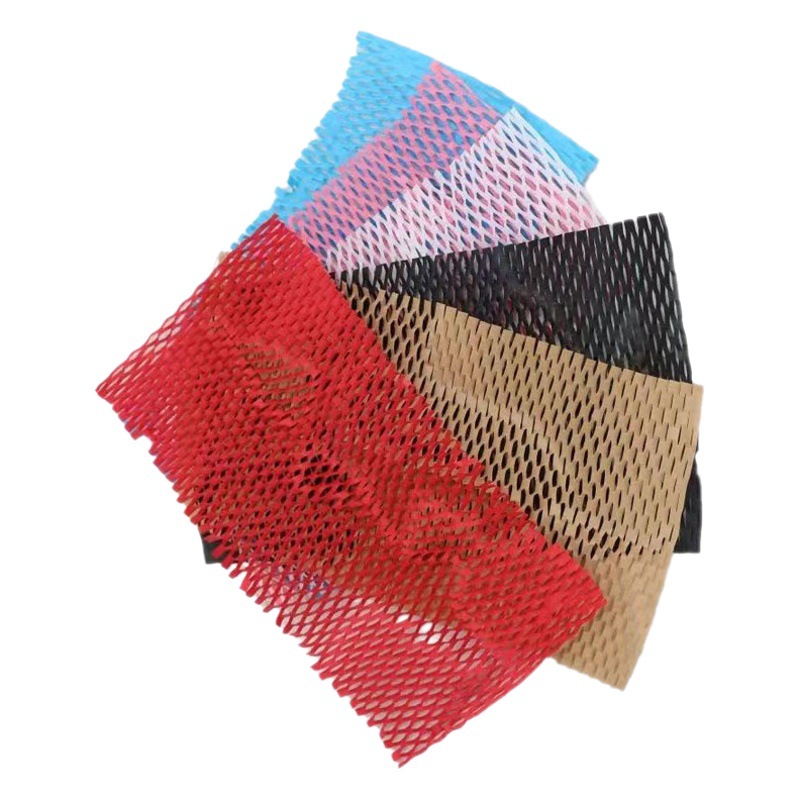 Ins Paper Shock-Absorbing Mesh Packaging Biodegradable Kraft Paper Eco-Friendly Fresh Glass Flower Ornaments Environmentally Friendly and Degradable
