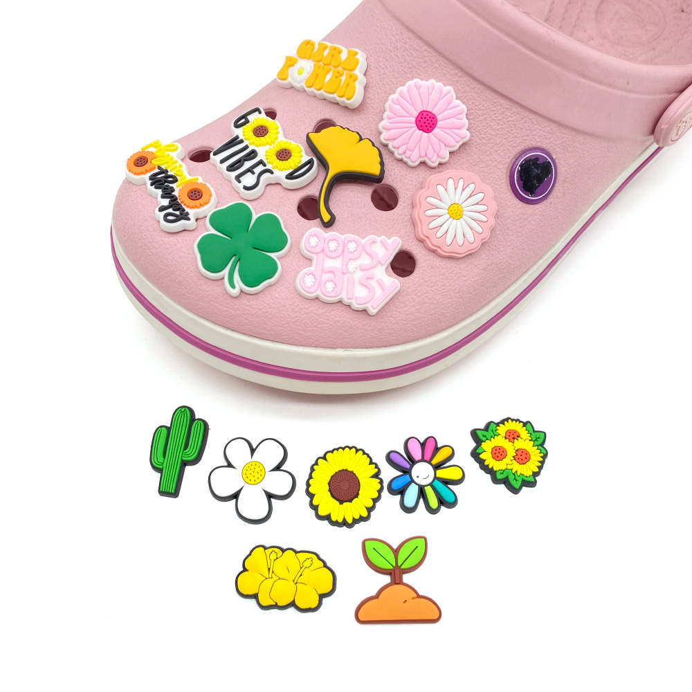 Picture of suit Small Fresh and Cute Style Series Cave Shoes Shoes Flower PVC Soft Rubber Shoes Decorative Buckle Cave Shoes Flower Shoes
