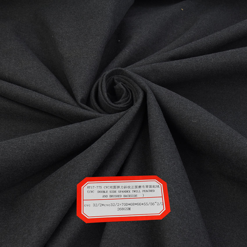 Picture of Wholesale autumn and winter double-sided velvet cotton polyester double-sided velvet elastic twill CVC elastic front sanding back scratch