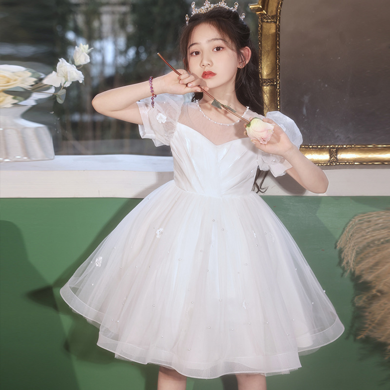 Children's Summer New Dress Princess Dress Girls Children's Day Performance Piano Performance Clothing Baby Children's Clothing Wholesale