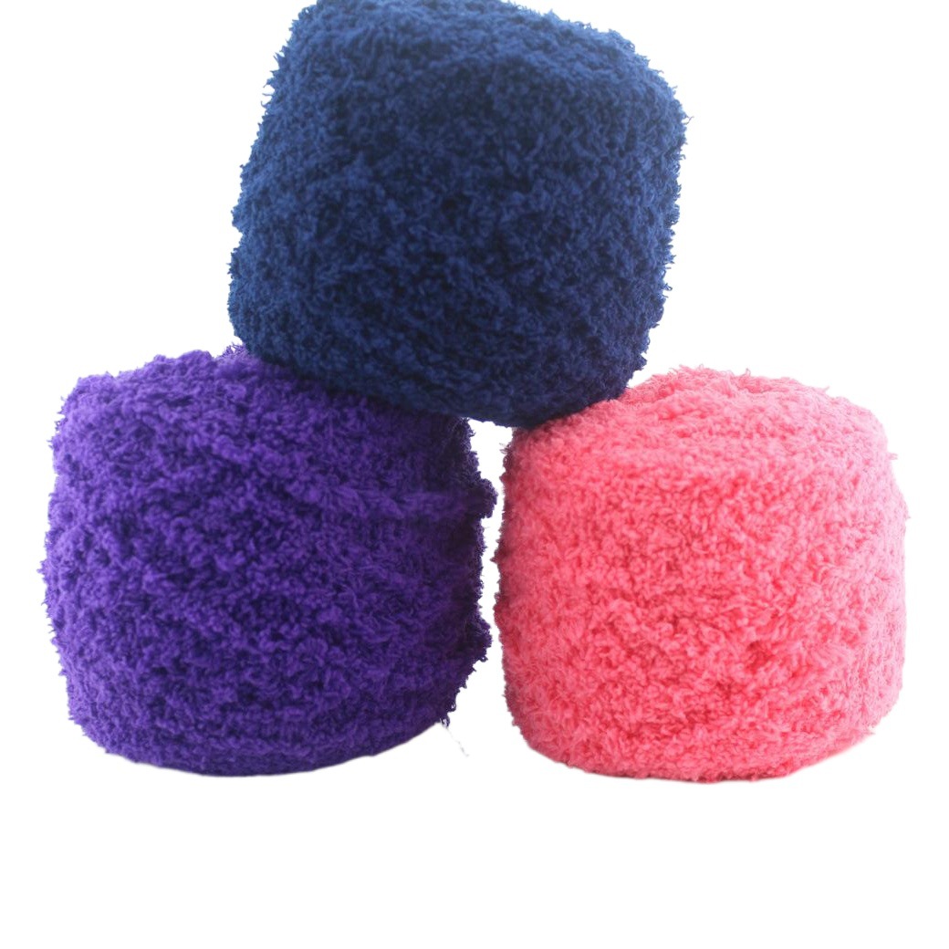Wool coral fleece towel yarn coarse wool baby hat cartoon coat knitting doll wool wholesale