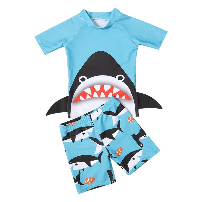Children's Swimsuit 2021 New Arrival Split Boys' Baby Big Kids Cute Shark Swimming Trunks Hot Spring Swimsuit