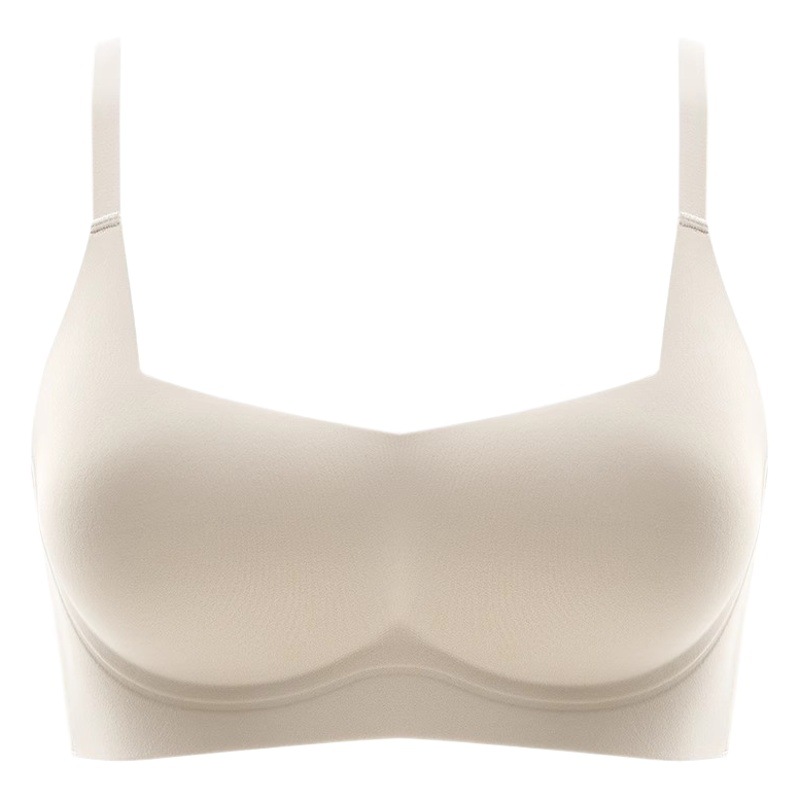 Seamless Underwear Women's Small chest push up wireless side breast holding large adjustable bra fixed Cup