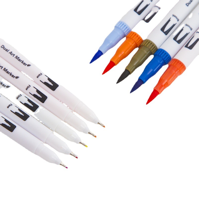 120 color super Washable double head watercolor painting brush kindergarten soft head pen children's painting supplies set Wholesale