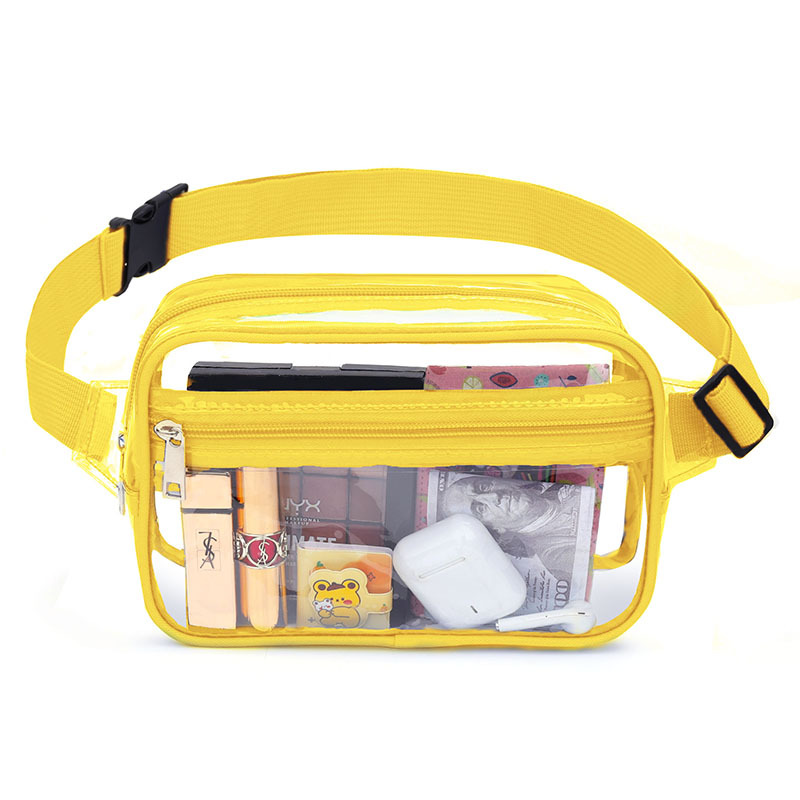 Picture of Cross-border new pvc transparent waist bag outdoor sports waterproof storage crossbody chest bag visual portable sports waist bag