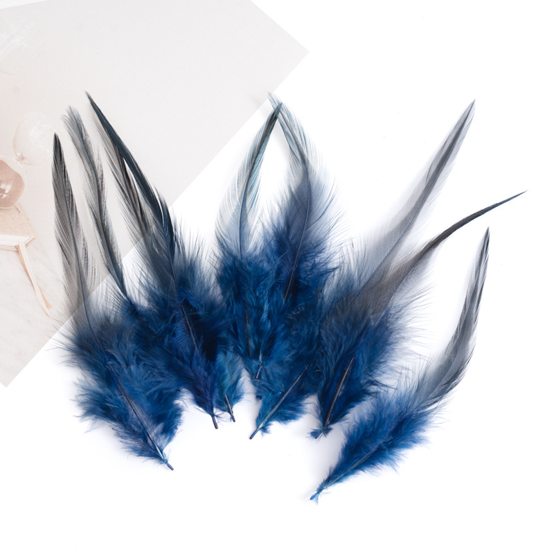 Picture of Factory wholesale funny cat stick feather diy cat toy color red pointed pheasant feather crafts jewelry decoration materials