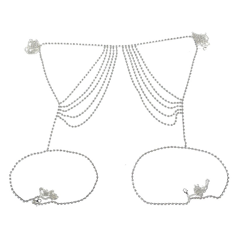 European and American Cross-border Fashion Multi-layer Waist Chain Jewelry Nightclub Party Tassel Waist Chain Leg Chain Sexy Nightclub Body Chain