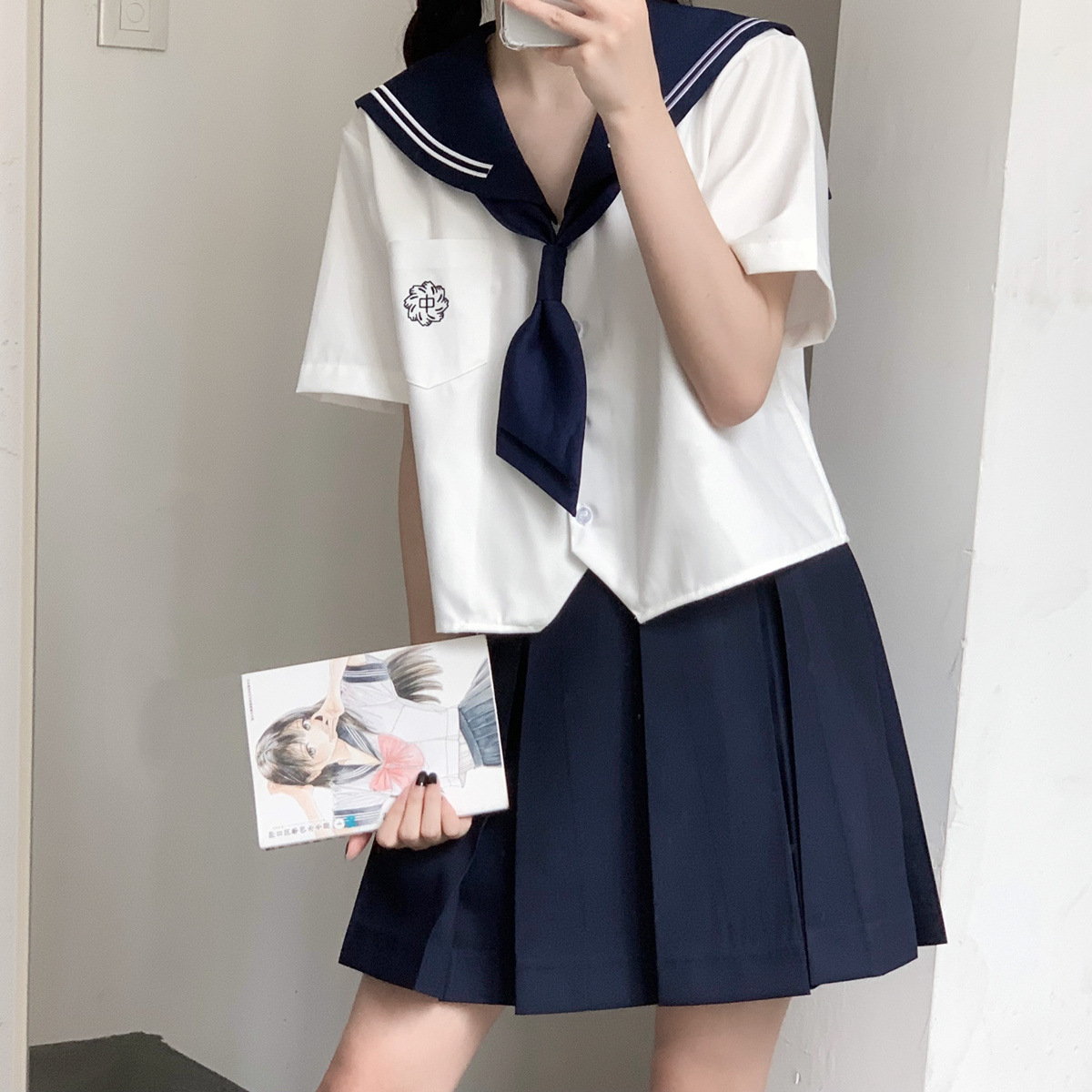 [Yan Muxi] Original Jk Uniform Short-Sleeved Sailor Suit Student Wear Japanese Style Cute Short Shirt Summer Wear