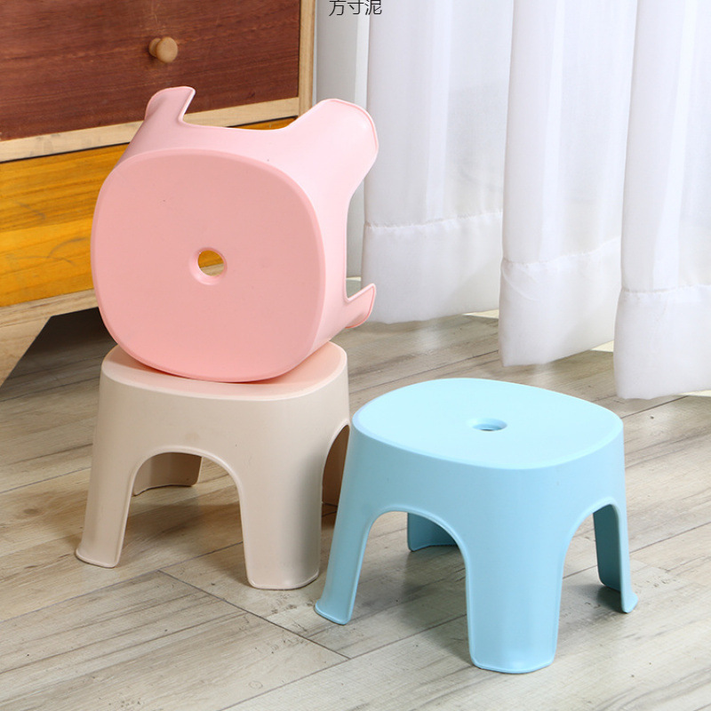 Thickened Plastic Small Stool Low Stool Household Small Bench Bedroom Living Room Dormitory Adult Kidsren's Dining Table Stool Chair
