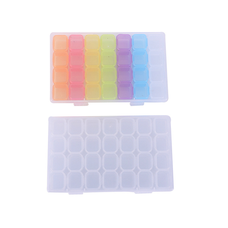 Picture of 127-piece set DIY Diamond painting tool accessories package point drill pen 28 grid nail art storage box set Amazon explosions