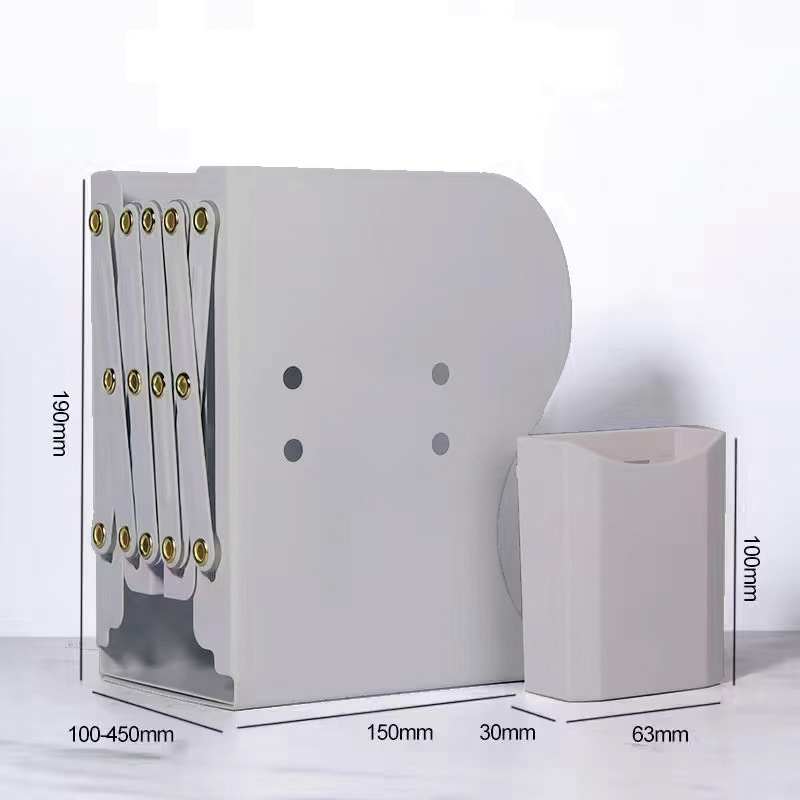 Picture of Bookshelf large capacity thickened simple fixed Book student desk storage rack with pen holder retractable book stand batch