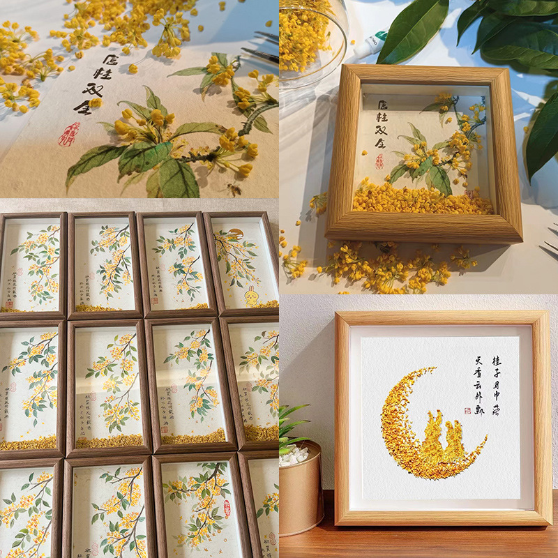 DIY Dried Flower Bouquet Preservation Photo Frame Display Hollow Dried Rose Eternal Flower Frame 3D Display Stand