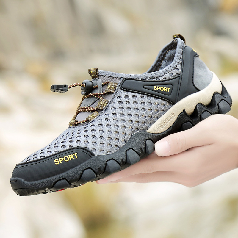 Picture of Summer Mesh Breathable Men's Shoes Mesh Mountaineering Shoes Outdoor Hiking Shoes Lightweight Travel Shoes Comfortable All-match Sneakers