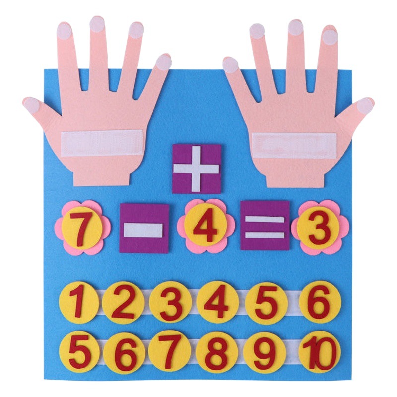 Cross-Border felt learning board children's early education busy board DIY finger addition and subtraction arithmetic educational toys Learning Board