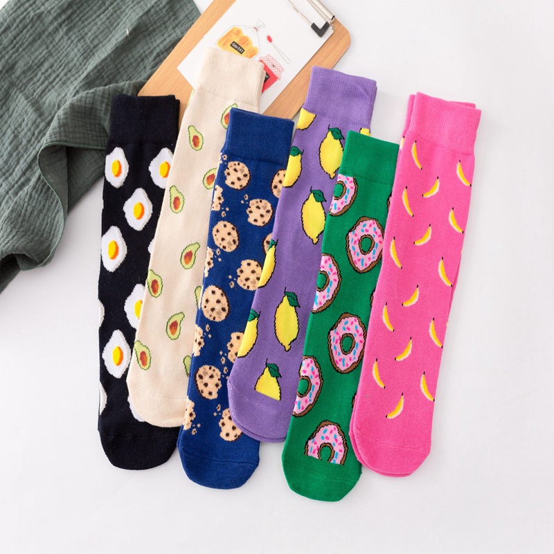 New Style Straight High Fashionable Socks Cotton Men and Women Socks Women Socks Distinctive Creative Couple Socks