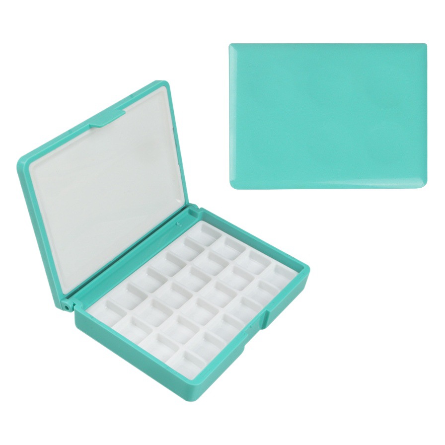 SeamiArt Mini watercolor packing box pocket box Chinese red Tiffany Blue 12/24 grid packing moisturizing box