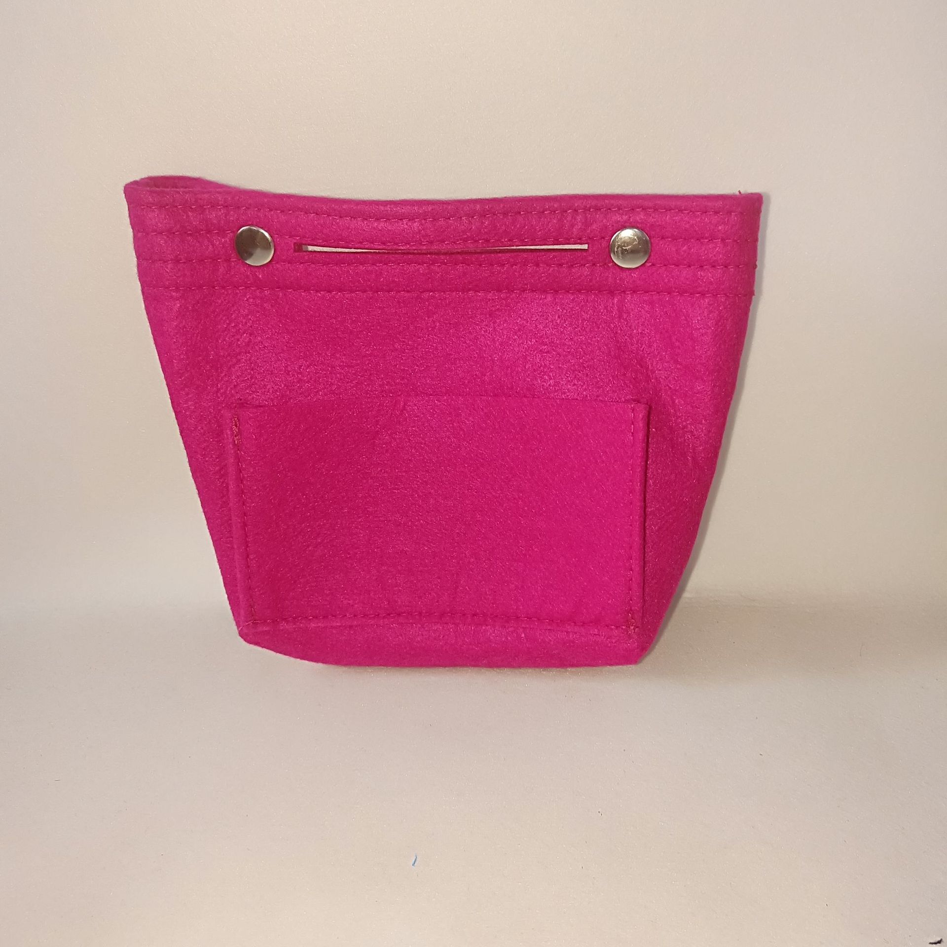 Picture of Factory wholesale felt cosmetic bag multi-functional Women's Travel liner bag large capacity felt snap storage bag