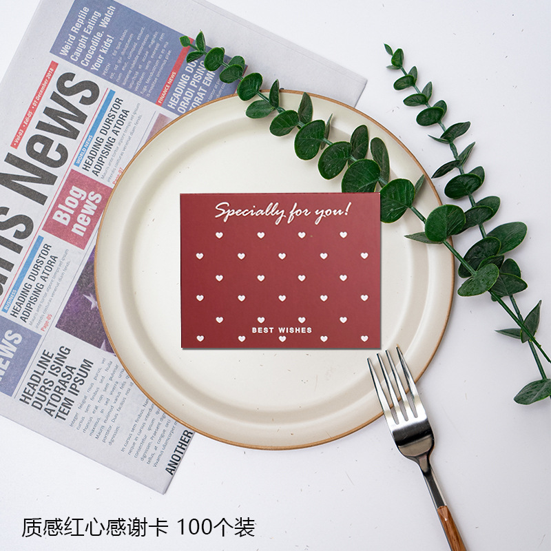 Picture of New creative European-style high-end ins card greeting card mini bronzing English Christmas thank you card in stock wholesale