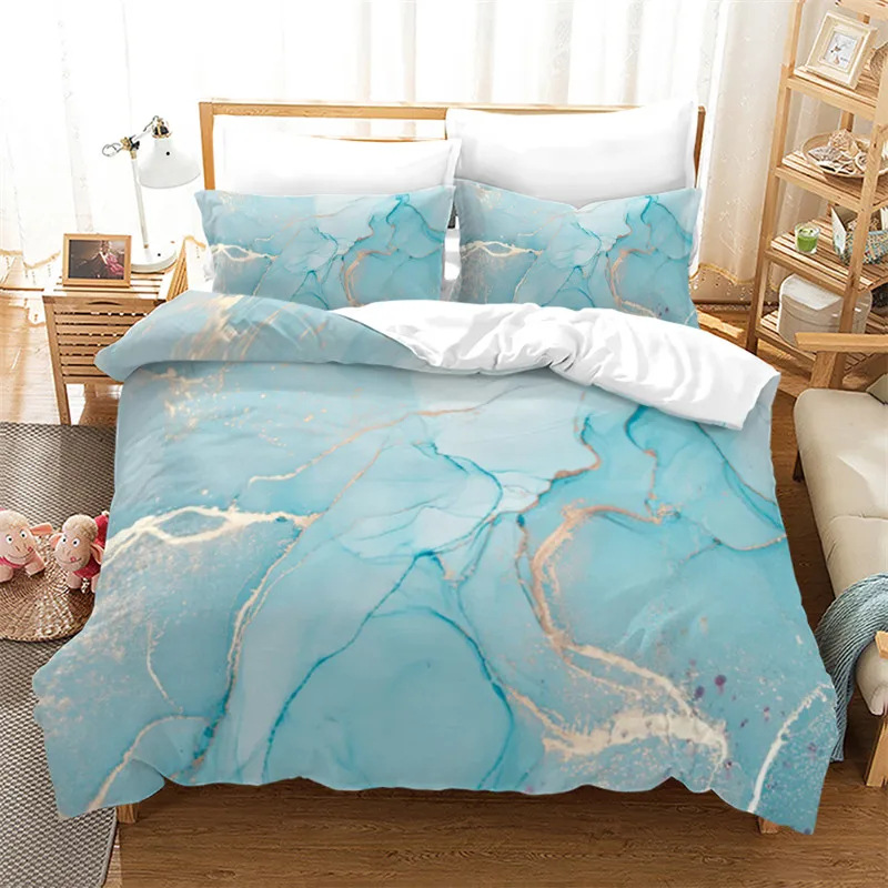 Children's microfiber duvet cover marble and Fast Dragon abstract geometry Amazon European and American Foreign trade