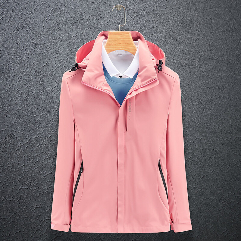 Men's Trendy Brand Jacket Rush Clothes Spring and Autumn Outdoor Casual Windproof Rainproof Single Layer Thin Solid Color Couple Jacket