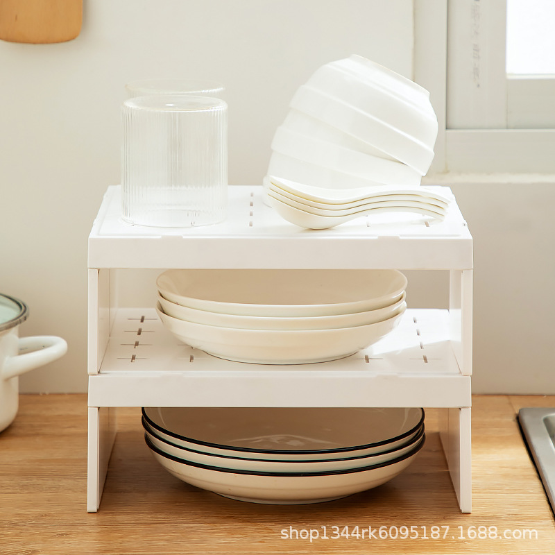 Picture of Kitchen Storage Rack Countertop Cabinet Partition Layered Cabinet Inner Seasoning Storage Household Desktop Small Shelf