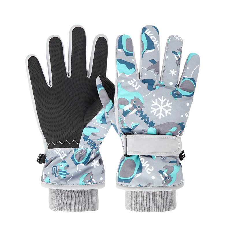 Picture of Friendship-children's ski gloves boys winter velvet padded warm waterproof cute cartoon students cycling