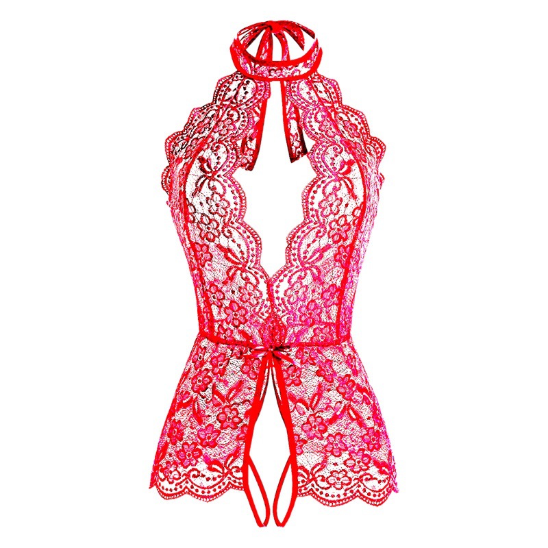 Foreign trade supply Amazon sexy lingerie wholesale sexy pajamas European and American open-end jumpsuit manufacturers send On Behalf