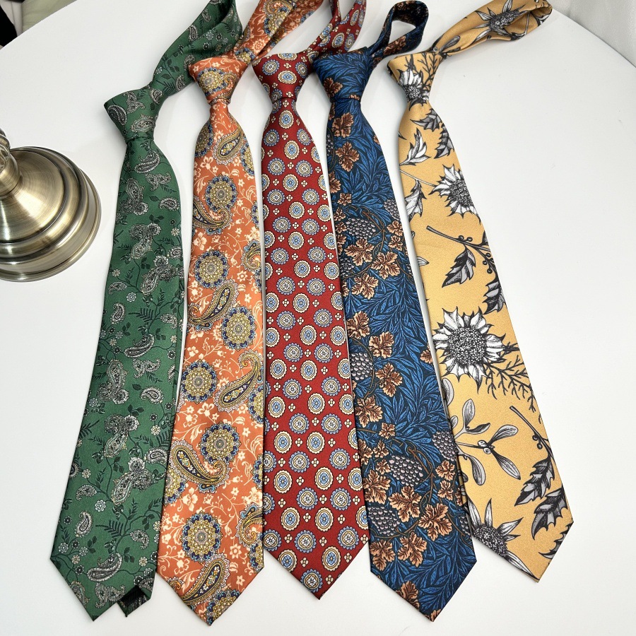 Picture of Cross-border Men's Tie Business Formal 8cm Printed Polyester Tie Wholesale Flower Casual Professional Tie