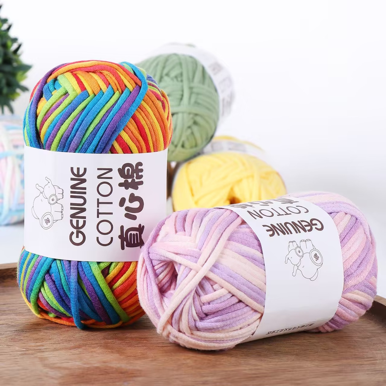 New cotton colored wool genuine cotton DIY cloth line hand-woven toy scarf line coarse wool