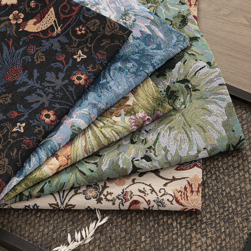 Picture of Monet Oil Painting Jacquard Fabric Handmade DIY Tablecloth Pillow Bag Skirt Clothing Designer Fabric Sofa Fabric