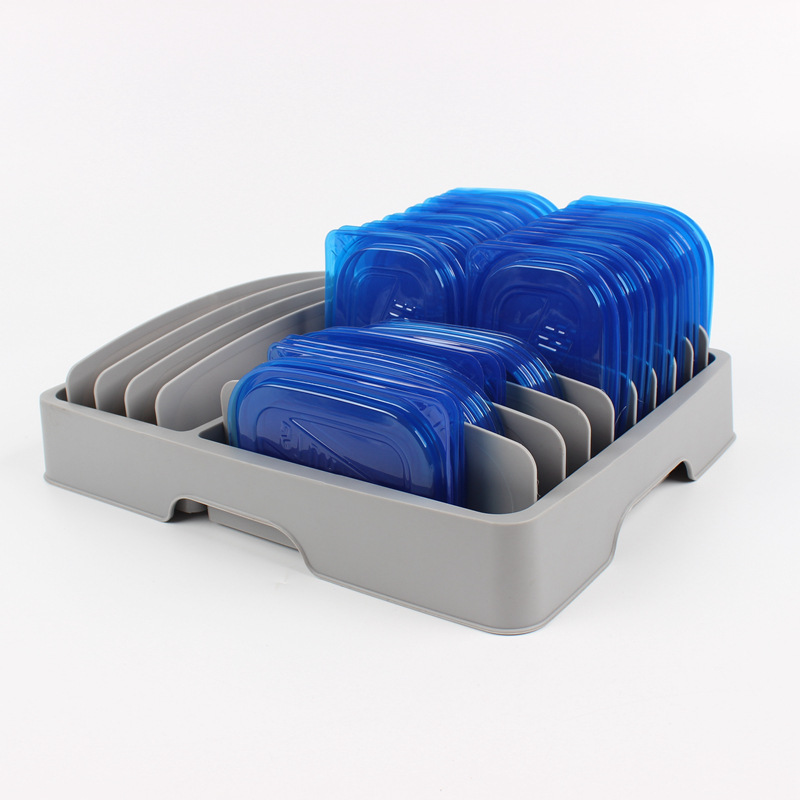 Picture of Cross-Border Direct Supply Food Container Lid Storage Box Size Adjustable Plastic Lid Storage for Kitchen Storage