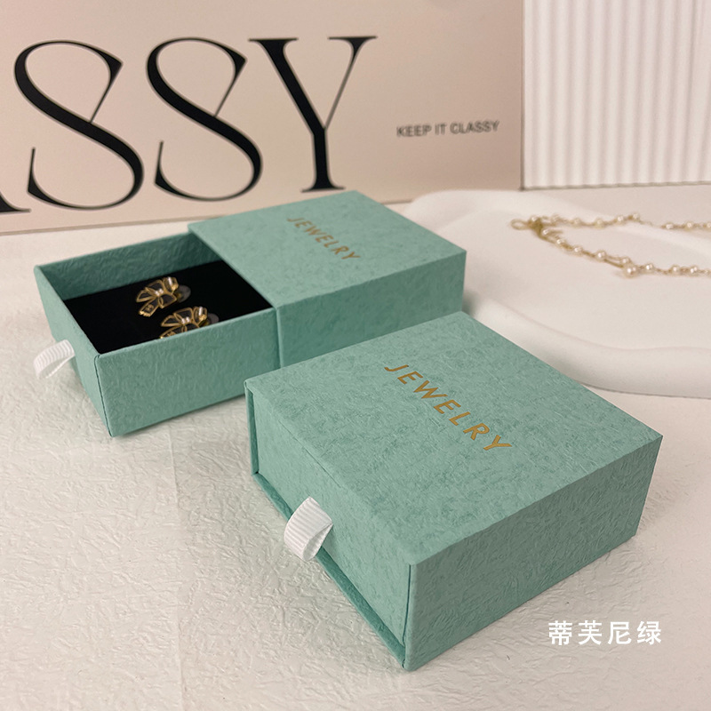 Xinhongfa Pull-Out Inner Black Velvet Sponge Jewelry Box Hardware Jewelry Box Jewelry Storage Box