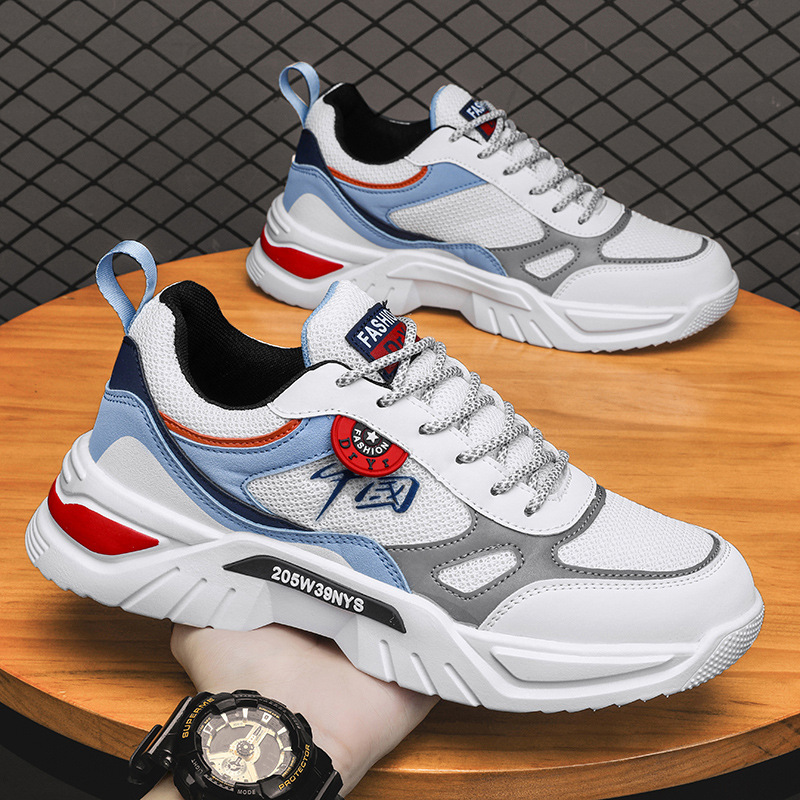 Trendy All-match Cross-border plus size Mesh Men's Shoes Summer Breathable Couple Trendy Casual Sports Running Shoes Torre Shoes