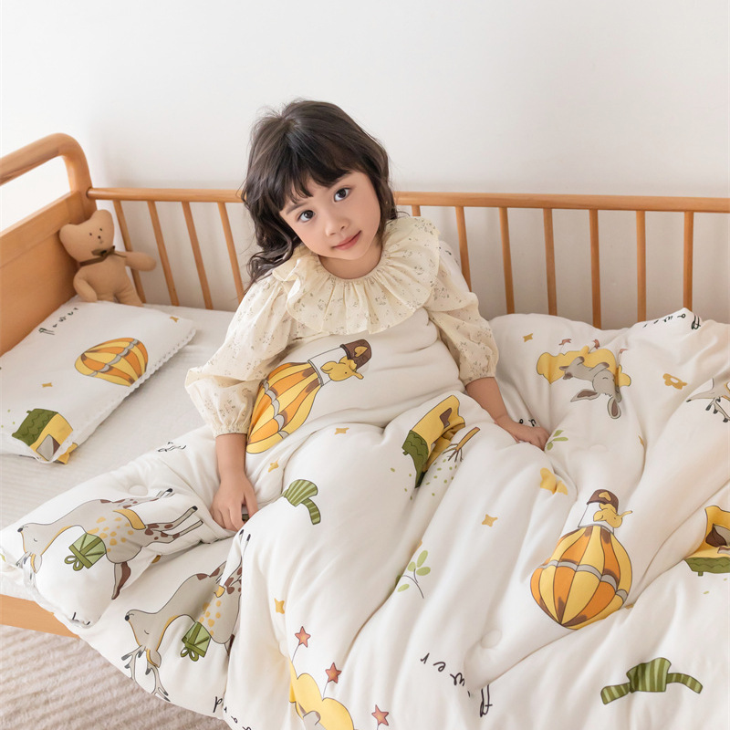 Picture of mikiA Knitted Cotton Soybean Quilt Spring and Autumn Quilt Baby Cotton Children's Quilt Thickened Warm Winter Quilt
