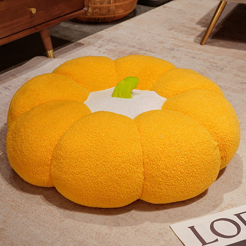 Picture of Pumpkin Futon Cushion Floor Pouf Lazy Living Room Butt Cushion Tatami Bay Window Back Cushion Floor Cushion Cushion