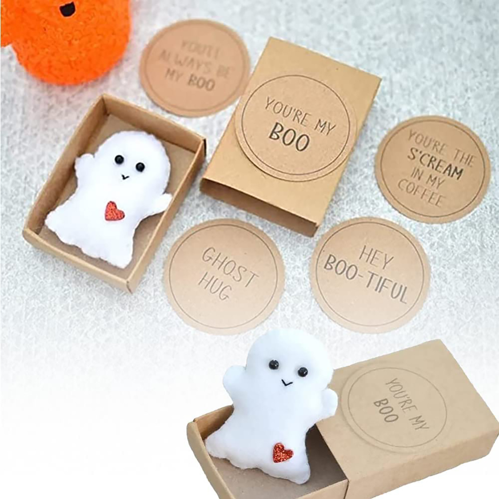 Halloween Gift Cute Ghost Matchbox Gift Ghost festival children's Gift decoration White Ghost