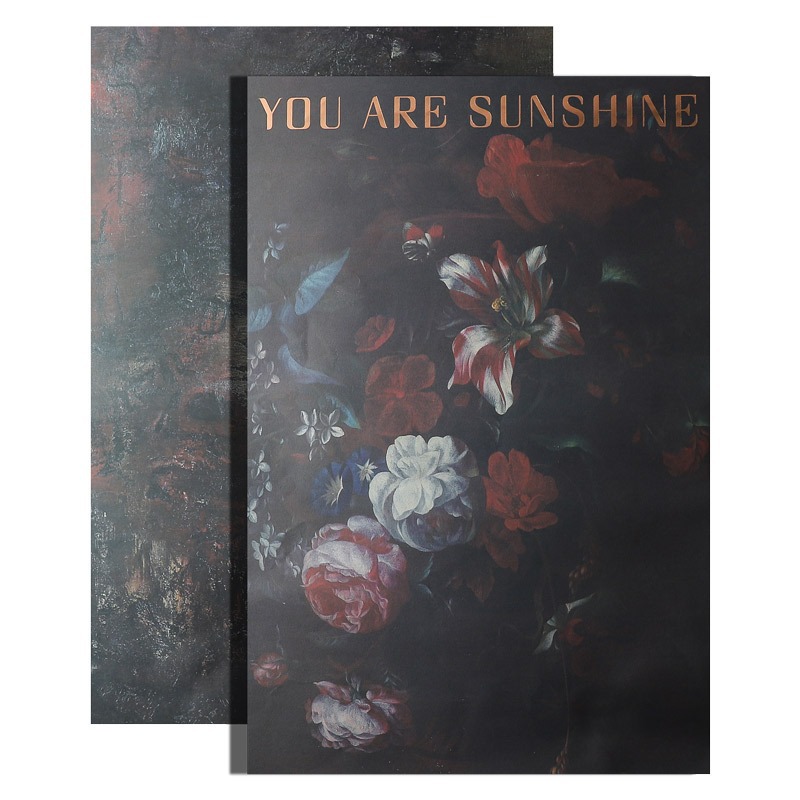Picture of New thickened night garden Fenghua paper waterproof bouquet wrapping paper bronzing English paper flower wrapping paper wholesale