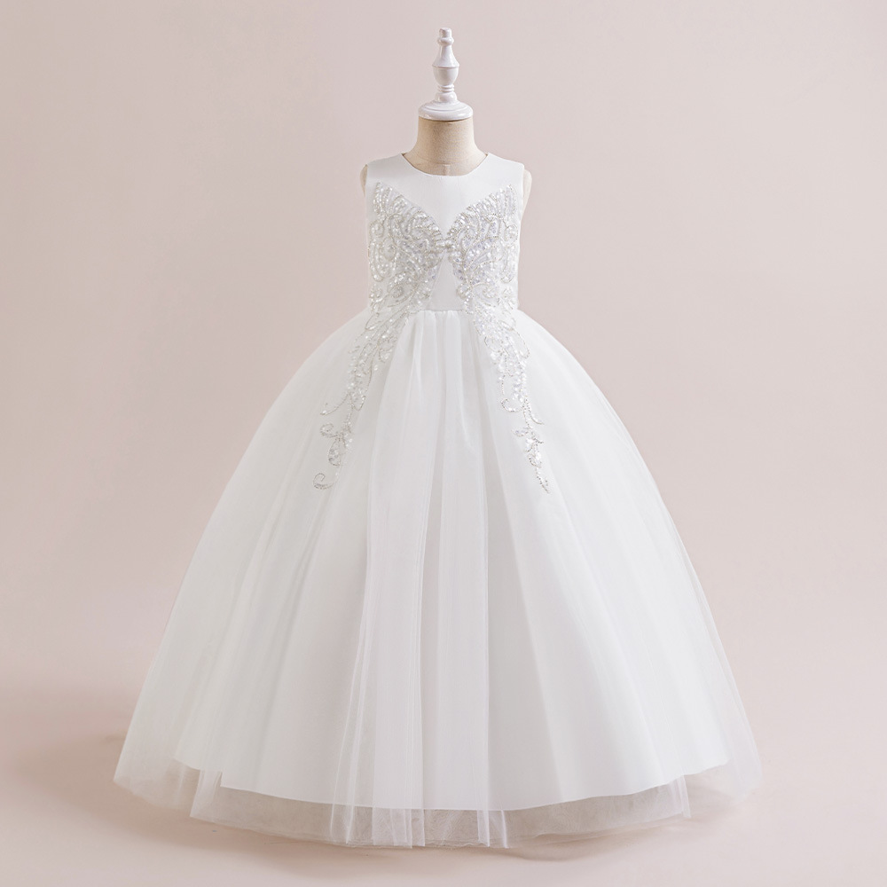 Girls' Dress, Fashionable Princess Tutu Flower Girl, Classy Wedding Dress, Birthday, Kidsren's Host Piano Performance Clothing