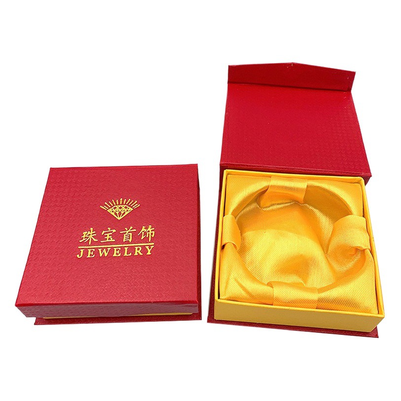 Factory printing wholesale jewelry box preferred paper fashion flannel bamboo jewelry bracelet packaging box
