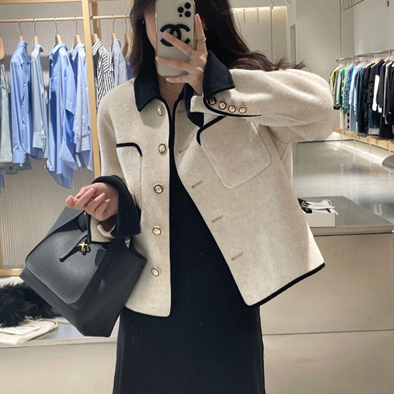 Picture of Popular Slimming Large Size Acetate Mid-Length Suit Collar Windbreaker for Women Commuting Temperament Cross-Border Supply Factory Direct Sales