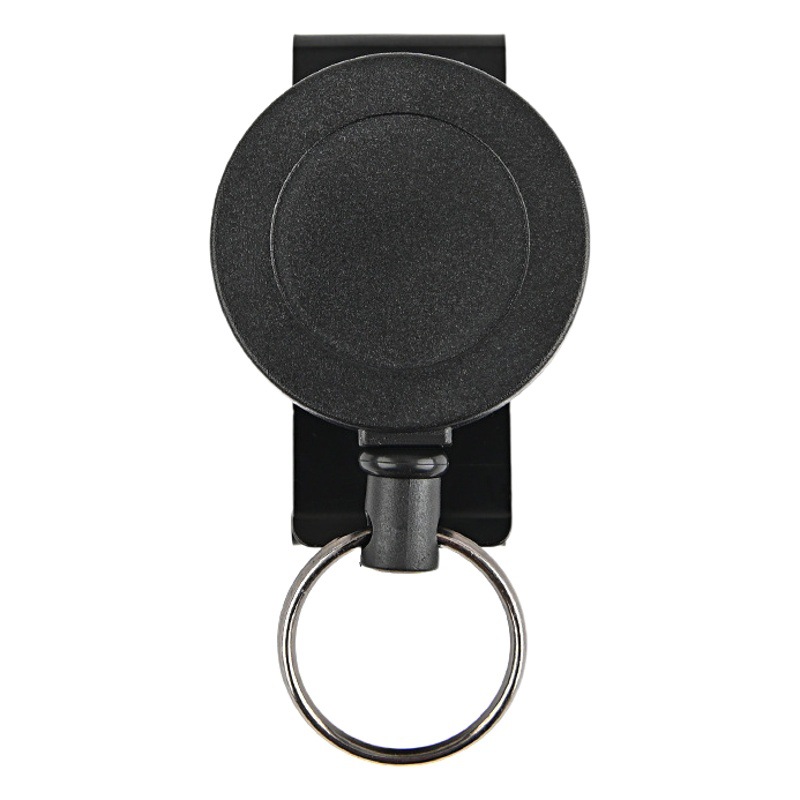 Simple Belt Buckle Metal Shell Telescopic Easy Pull-up Keychain Anti-loss Anti-theft 1mm Stainless Steel Wire Rope