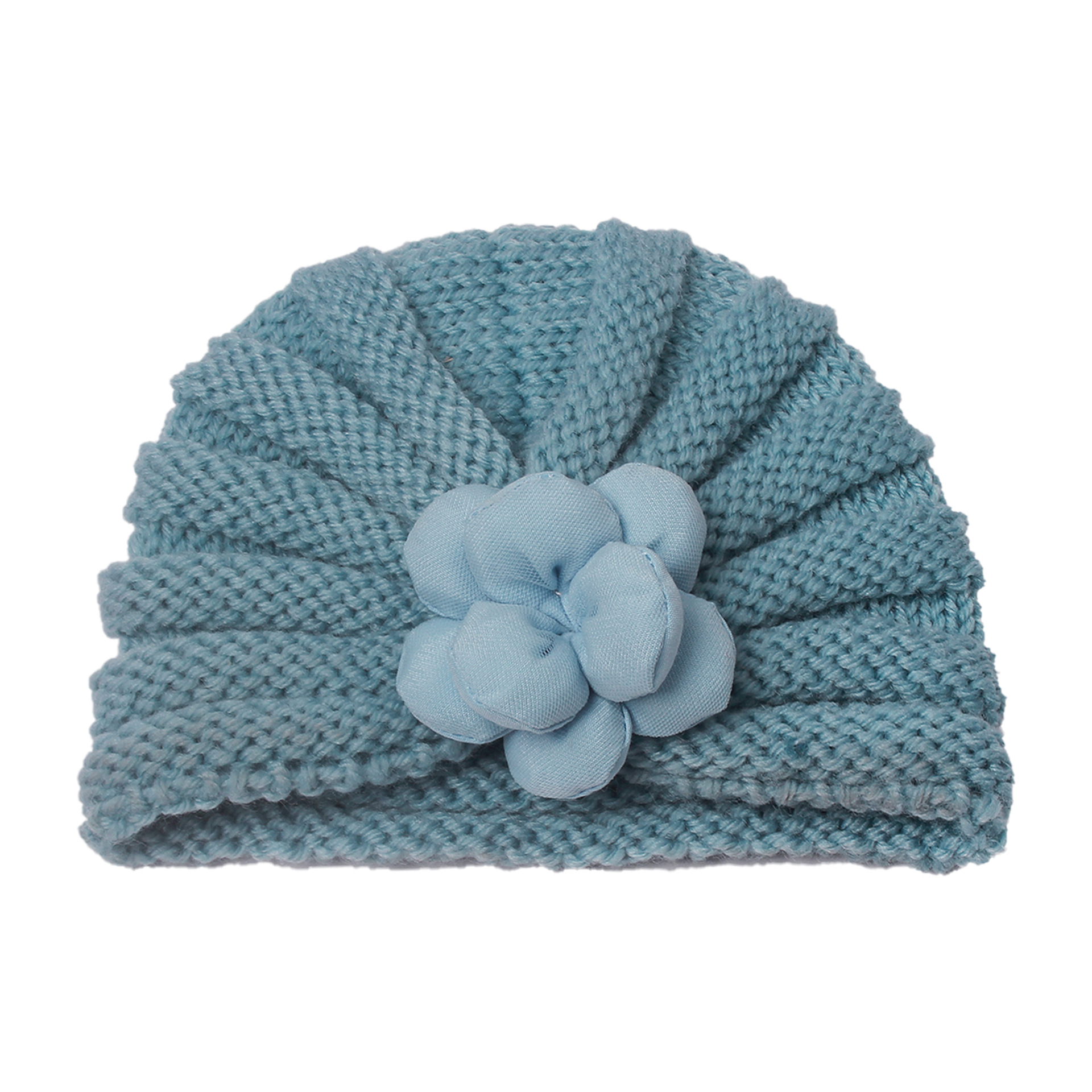 Picture of European and American autumn and winter New Baby fetal hat cute baby three-dimensional flower knitted hat children warm hat