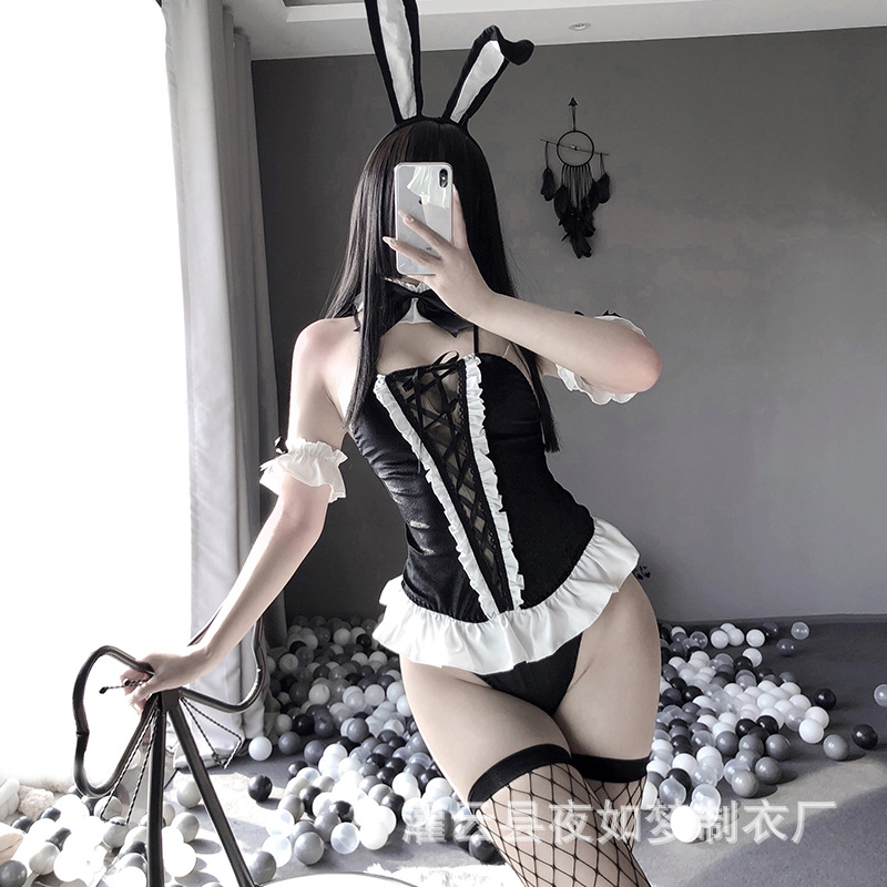 Rain love Xin new sexy underwear cute bunny uniform set sexy one-piece skirt a generation of 6055