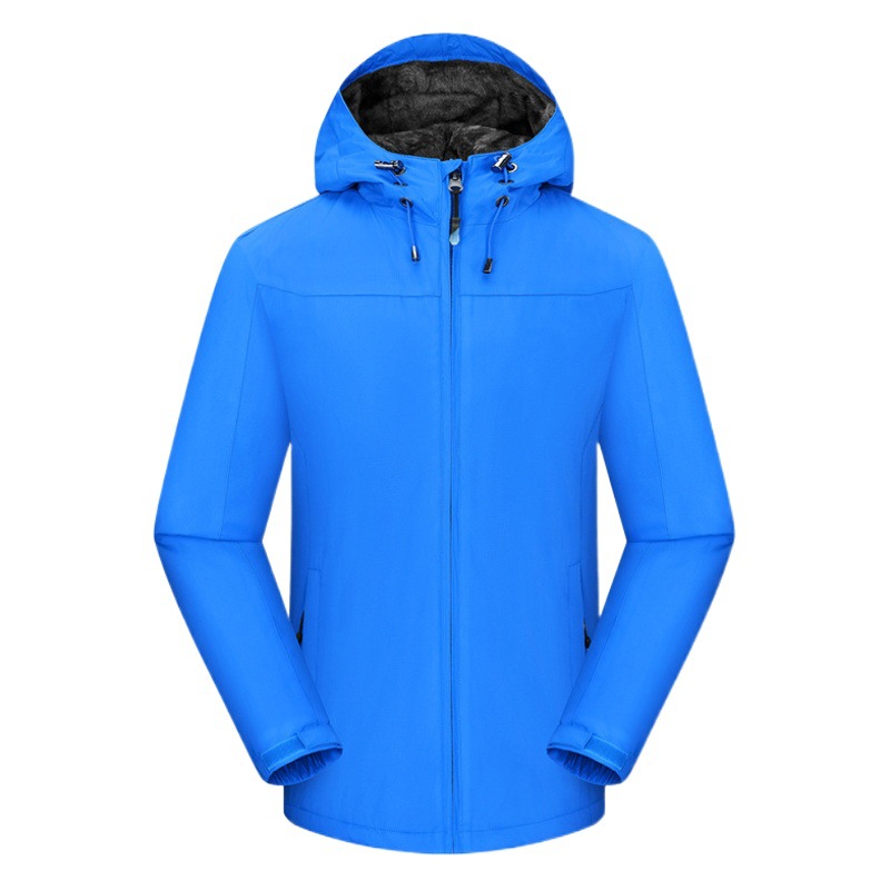 Cross-Border Fleece-Lined Thickened Clothing for Men and Women, Windproof, Waterproof, Warm Outdoor Mountaineering Suit, Hiking Hooded Quiet Fleece Liner