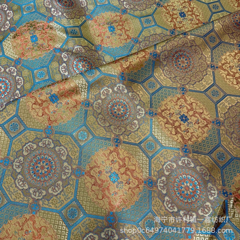 New Product: Mud Gold and Antique Bronze Color Dragon Brocade Jacquard Fabric for Tang Suit, Hanfu, Vest, Children's Clothing, 150cm Width